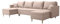 DMSM Beige Gross Scandik U Klappbares Ecksofa Mit Schlaffunktion 3X Schlafzimmer