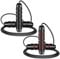 2 Pack Jump Rope Set - Tangle-Free PVC Steel Cable Skipping Rope, Adjustable Length for Men/Women/Kids, Home Gym & Fat Burn Workout (Black & Red)