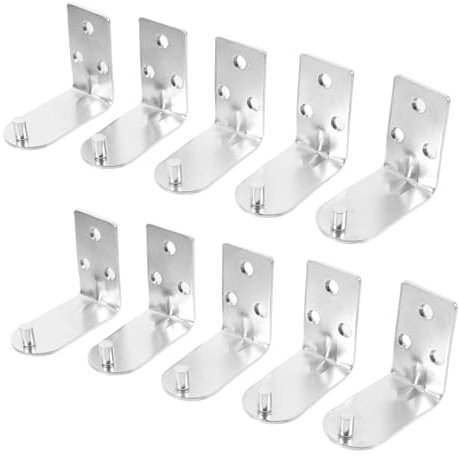 CATIEBYE 10 stücke L-Förmigen Feuerlöscher Halterung Metall Feuerlöscher Haken für 2-4 Kg Silber Feuerlöscher Zubehör