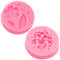 Kaslaider 3 Pezzi Stampi In Silicone Per Fiori Di Fondente, Forma di 3D Rose, Margherite, Foglie, Stampi Per Candele, Sapone, Ice Cube, Rosa