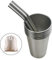 6pcs Tumbler di birra in metallo, tazze di pinta impilabile da 500 ml e cannucce in acciaio inossidabile, tazza da bere a prova di franco per escursioni da viaggio per campeggio