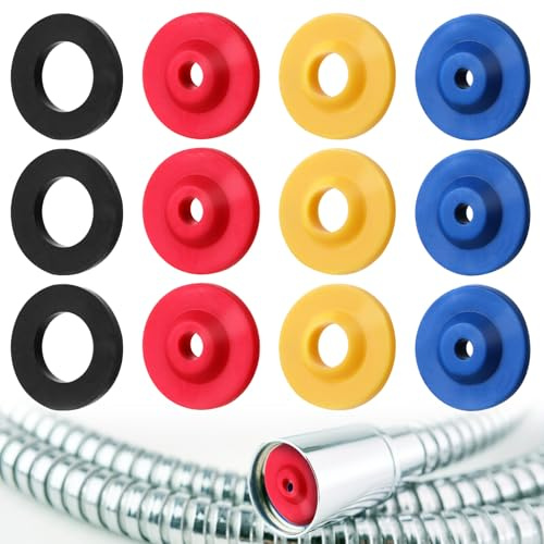 12 Stück Wasser Durchflussbegrenzer Dusche,Wassersparer Durchflussbegrenzer,Dusche Wasser Spareinsatz,Silikon Durchflussbegrenze zum Wasse für Duschschlauch Duschkopf Handbrausen-4 Spezifikationen