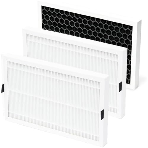 Dry 2000 - Filtro de repuesto para deshumidificador Bosch Dry Series 2000/1000/4000 con función de purificación de aire, 3 unidades 2 en 1 HEPA + filtro de carbón activo, duradero de 3 a 6 meses
