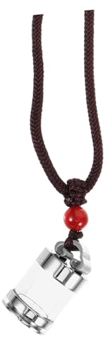 PACKOVE Collier Pendentif Bouteille Vide Ouvrable Collier De Récipient Pour Rangement De Mini Objets Bijou Unisexe Polyvalent Pour Femme Et Homme Accessoire Décoratif