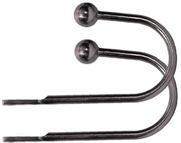 Lister Cartwright Curtain Hold Backs 2 x Metal Curtain Holdback Decorative Drapery All Fixing Included (Black Nickel, Ball)