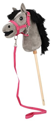 QHP Hobby Horse Halfterset - Halfter & Strick für Steckenpferd - Rosa