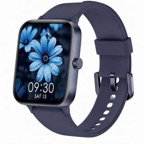 Smart Watch for Men Women Answer/Make Calls, 1.83 HD Touch Screen Fitness Watch with Heart Rate/Sleep Monitor, Step Counter, Sports Activity Trackers, IP67 Waterproof Smartwatch for Android iOS/Blue