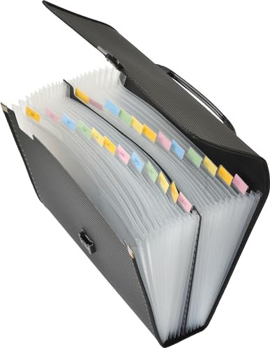 FolderSys Fächermappe Aktentasche, 24 Fächer, schwarz, VE 1 Stück, 7001830