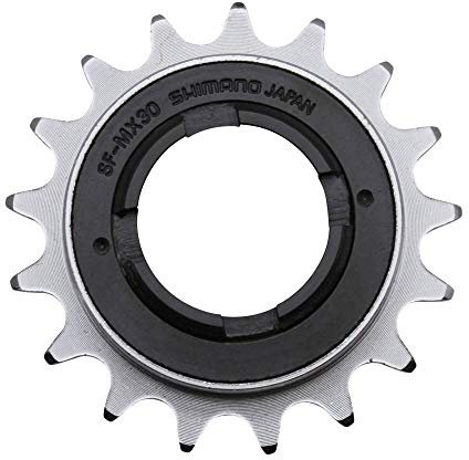 SHIMANO Herren Dx BMX Single Speed Freilaufritzel, Silber-Silber, 17 Zähne