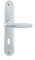 Hoppe Aluminium-Langschild-Türgriff-Garnitur für Innentüren Ovalbart 72/8 mm,Neusilber, 1510/273P