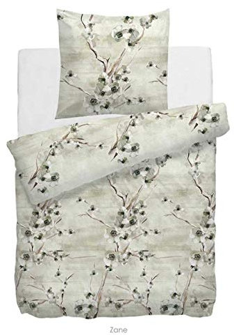 NHL HNL Living Refined Satin Zane Mako-Satin-Bettwäsche Grün 135x200 + 80x80
