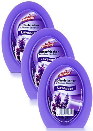 Airline Lufterfrischer Duftgel Lavendel, 3 x 150 g