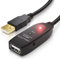deleyCON 5m USB 2.0 Verlängerungkabel Repeater-Kabel Aktiv mit Signalverstärker Extension Cable USB-A auf USB-A Buchse - Schwarz