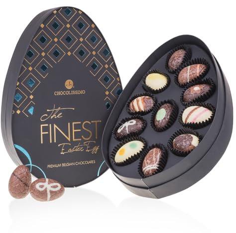 The Finest Easter Egg ? Blue Mini - 11 Schoko-Ostereier | in eleganter Verpackung | Ostergeschenk | Ostern Schokolade | Eier Schokolade | Ostergeschenk | Osterei | Ostern Schokolade |Osterei-Pralinen