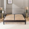 Olympe Literie | Sommier à Lattes en Bois 160x200 cm avec Pieds – Cadre de Lit Robuste et Stable – Hauteur 30 cm – Facile à Monter – Gris Anthracite