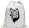 Kiwistar - Turnbeutel - weiss - Polygon Fuchs Figur Tier Art - Fun Rucksack Sport Beutel Gymsack Baumwolle mit Ziehgurt