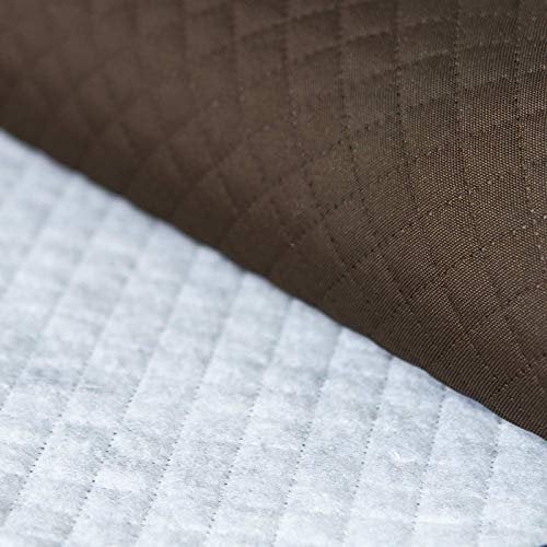 Steppstoff Raute ab 1m x 158cm PU-beschichtet 23 Farben Meterware Steppfutter Oxford 600D Futterstoff, Farbe:braun