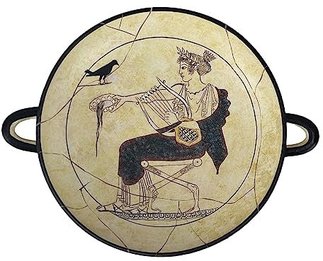 Cylix of God Apollo Wine Cup bowl Ancient Greek Pottery Museum Copy