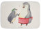 Mr. & Mrs. Panda Duschvorleger Pinguin mit Kind - Geschenk, Mutti, Badezimmermatte, Bruder, Familie, Badteppiche, Pinguine, Mami, Mama, Badgarnitur,