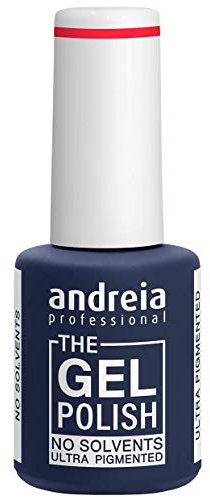 Andreia Professional - The Gel Polish - Esmalte de Uñas en Gel sin Disolventes ni Olores - Color G15 Neón Roja - Tonos de rosa