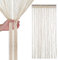 Trimming Shop String Curtains Glitter Fringe Panel Fly Screen Doorway Curtain Closet Window Doors Sequin Sheer Room Divider Tassel for Doorway, Windows, Home Decoration, 200cm x 90cm, Beige