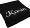 Handtuch mit Namen oder Wunschtext Bestickt, personalisiertes Duschtuch, individuelles Badetuch, 100% Baumwolle, 100 x 50 cm schwarz