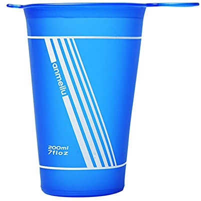 Longlasting agua plegable, 200 ml para deportes al aire libre, agua plegable, portátil, sin BPA, silicona para correr, para acampar, maratón, turismo, senderismo
