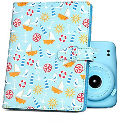 HIYQIN Fotoalbum mit 128 Taschen - Photo Album für Fujifilm Instax Mini 12/11/9/8 /90/25/40/ Mini EVO/Mini Link Drucker, Snap PIC-300, Kodak Mini 3 - Zoll - Film