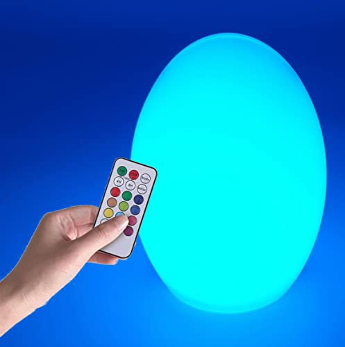 Spetebo LED Leuchtball multi color mit Fernbedienung - 19 cm - Tischleuchte mit Farbwechsel und Timer - Nacht Licht Ball bunt Stimmungs Leuchte mehrfarbig multifunktionell