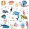 HGDESIGN® Wandtattoo Wandaufkleber Quallen Fisch UnterwasserwelJellyfish Kinderzimmer Babyzimmer Kind Baby Junge Mädchen Badezimmer Wandsticker Wanddeko Selbstklebend (B)