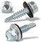 100 pcs Viti Autofilettanti per Metallo 4,8 X 19 mm Viti Autoperforanti Viti Autoforanti Cappellotti per Lamiere Grecate Viti Esagonali Con Rondella di Tenuta Zincata in Acciaio Inox (Argento)