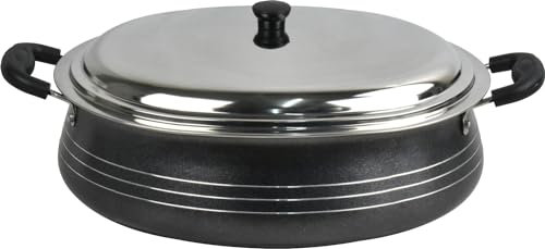 Diamond Cookware 15L Aluminium Non Stick Gravy Pot Casserole Dish with Stainless Steel Lid