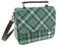Glen Appin Harris Tweed 'Thurso' Quadratische Tasche, Blau mit Entenei und Sahnekaro