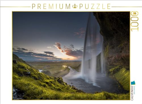 CALVENDO Puzzle Seljalandsfoss Wasserfall | 1000 Teile Lege-Größe 64 x 48 cm Foto-Puzzle für glückliche Stunden