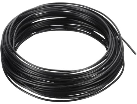 PATIKIL 1.5 mm Bonsai Trainings Draht 1 Rolle Blumen Draht Stiele Eloxiertes Aluminium Baum Draht 32.8 Fuß Gesamt für Gartenarbeit Zweig Reparieren Schwarz