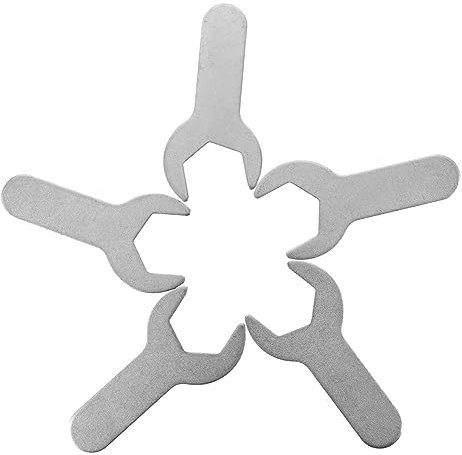 jojofuny 5pcs Gas Bottle Regulator Wrench Stainless Steel Multi-Function Spanner Wrench for Camping Stove Gas Canisters Home Use