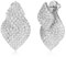 Schöner SD Auffällige Ohrringe Raute Zirkonia-Pavé Stecker 925 Silber