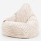 Lounge Pug Ultra Plush Cord Highback Bean Bag Chair - Gaming Bean Bags UK Recliner Chair - Chunky Ribbed Corduroy Cream