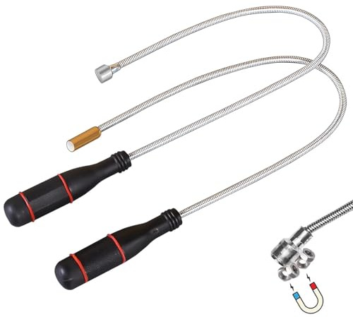 2er-Pack Stabmagnet,Magnetstab Greifer Mit 50cm Flexiblem Schwanenhals,Magnetheber,Tragbar Und Biegsam Magnet Stab,Stabmagnet Extra Stark,Geeignet Zum Aufnehmen Von Kleinteilen,Autoteilen