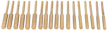 Agwuoetr 18Pcs High Hardness Diamond Chainsaw Sharpener- Titanium Plated Burr Stone File,Diamond Sharpening Wheels Chainsaw File