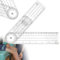 HZYIQ Goniometro 360 Gradi, PVC Goniometro Fisioterapia 360° Trasparenti, 36cm Goniometro Ortopedico Misuratore Angoli