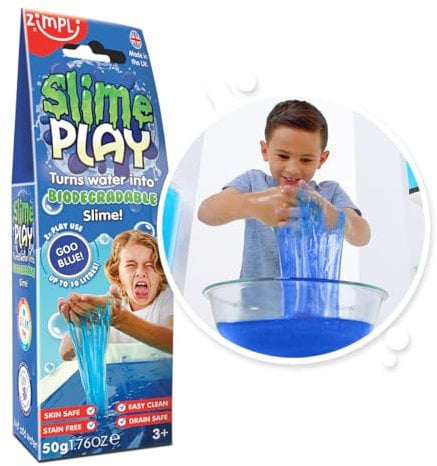 Slime Play Blue from Zimpli Kids Age 3+, Magically turns water into gooey, colourful slime, Early Development & Activity Toy for Children, Educational Gift for Boys & Girls