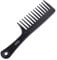 Fine Lines Peine de dientes anchos jumbo para cabello rizado, peine de rastrillo desenredante para mujeres con cabello largo, ondulado o mojado, herramienta de plástico negro grueso para rizos