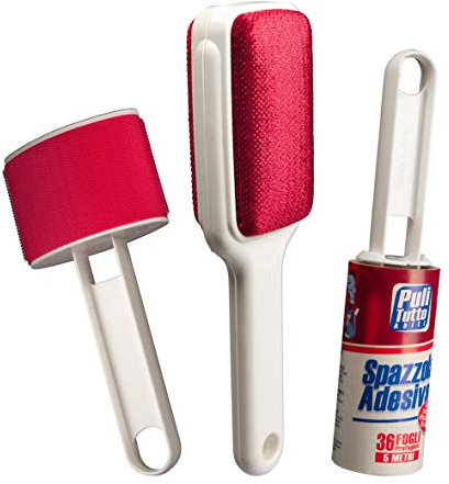 Fusselbürste Kleiderbürste. Bürsten Mühelos Staub, Fussel und Haare aus Allen Textilien. Fusselrolle. Cleaning Clothes Set, Sofas, Carpets: 36 Adhesive Sheets, Brush in Double Velvet, Brush for Wool.