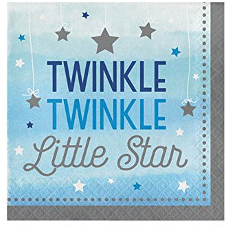 Creative Convertting 8C322231 Serviette 33 x 33 cm Brilla the Stella - One Little Star Boy, Mehrfarbig