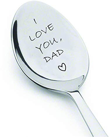Mit Gravur I Love You Löffel - Geschenk für Vater, Väter, Papa, Daddy - Lustiges Eis Löffel für Neue Dad - Meistverkaufter Artikel aus Sohn