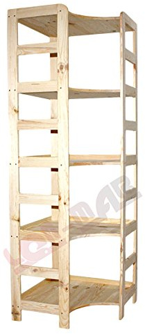 Len Mar.de HOLZREGAL R-12 5 BÖDEN 166x63x33 cm BÜCHERREGAL MASSIVHOLZREGAL KELLERREGAL BÜROREGAL