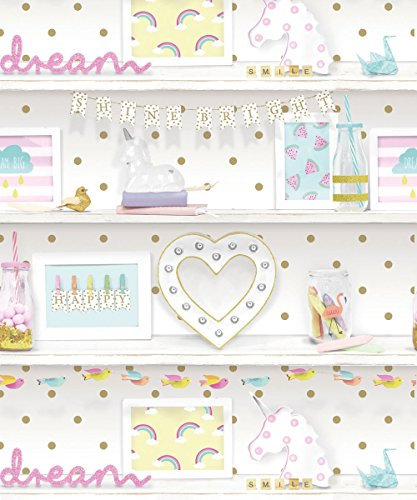 Arthouse Girl's Life Multicolour Wallpaper
