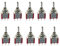 Mintice 10 Pezzi On off On Mini Miniatura Momentaneo Interruttore a Levetta in Metallo Auto Cruscotto Precipitare Spdt 3 Posizione Terminale Saldare