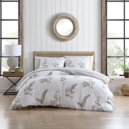 Stone Cottage Weide Bettbezug aus Weidenholz, Baumwolle, Tanne/Beige, Queen Duvet